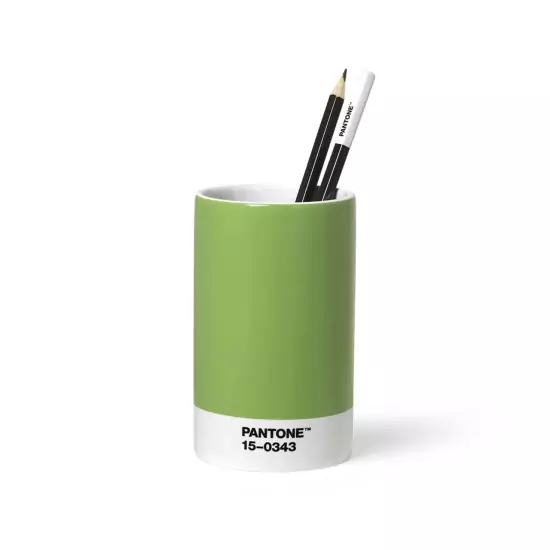 PANTONE Porcelánový stojan na ceruzky — Green 15-343