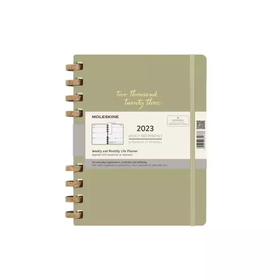 Špirálový plánovací zápisník 2023 zelený – XL