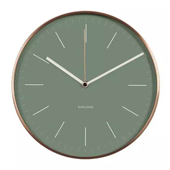 Nástenné hodiny Minimal – zelené