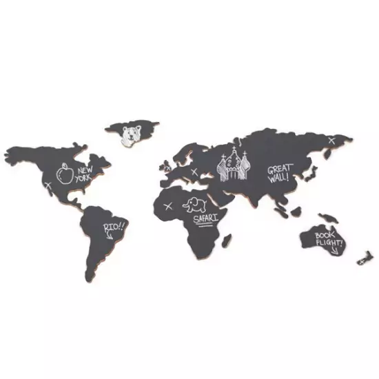 Kriedová tabuľa – mapa sveta