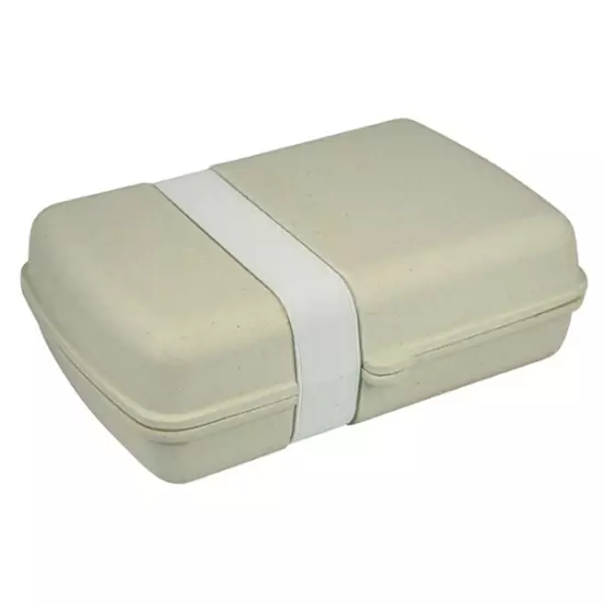 Bambusový box na jedlo s gumičkou – biely