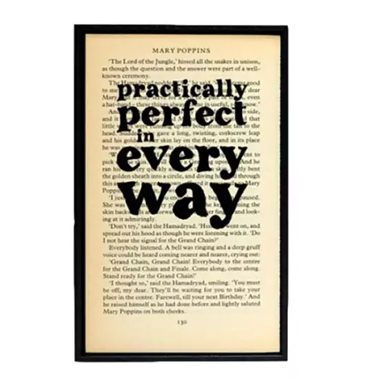 Zarámovaný plagát – Marry Poppins – Practically Perfect