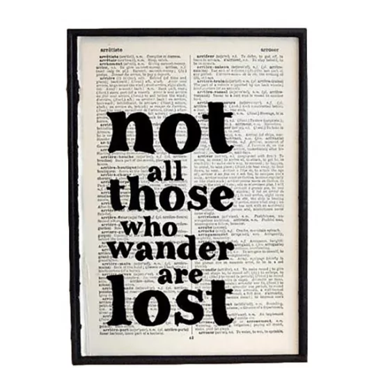 Zarámovaný plagát – JRR Tolkien – Not All Those Who Wander