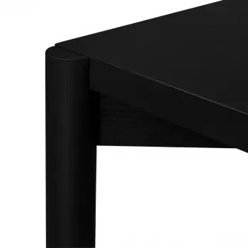 Čierny drevený jedálenský stôl Yami - dlhý