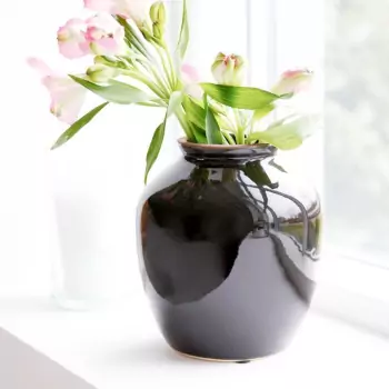 Čierna váza Shina strednej