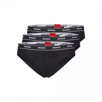 Three Pack Of Briefs With Logo Stretch-Cotton