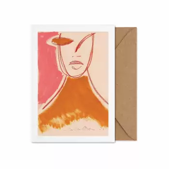 Pink Portrait – Skladacia karta A5