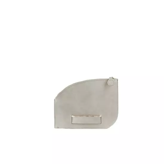 Oval večerná listová kabelka – sivá