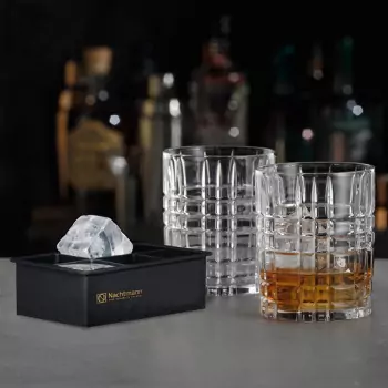 Sada 3 ks – Poháre na whisky Square s výrobníkom ľadu