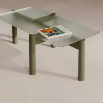 Zelený konferenčný stolík Kob