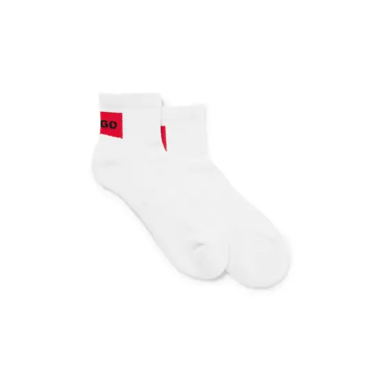 Two Pack Of Short Socks With Red Logo
