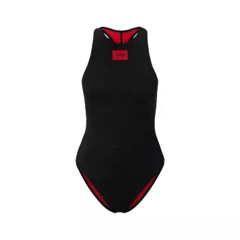 Ribbed Racer-Back Swimsuit With Red Label