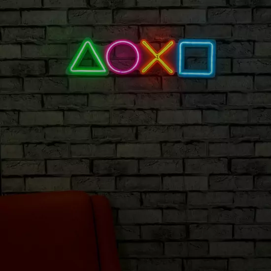Svetelná dekorácia na stenu PlayStation