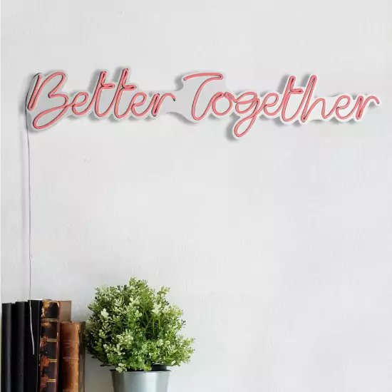 Svetelná dekorácia na stenu Better Together