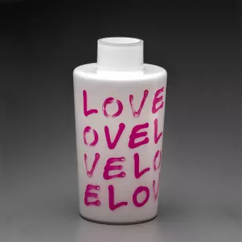 Unnamed Bucket with Pink LOVE – White