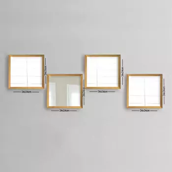Súprava 4 ks – Nástenné zrkadlo Ayna