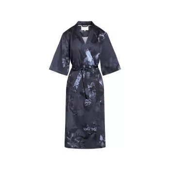 Saténové kimono Sarai Flora
