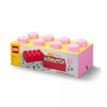 LEGO úložný box 8 – svetlo ružová
