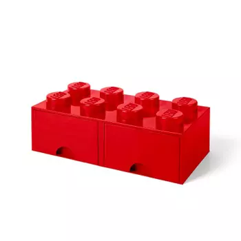LEGO úložný box 8 s šuplíkmi – červená