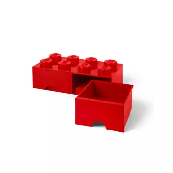 LEGO úložný box 8 s šuplíkmi – červená