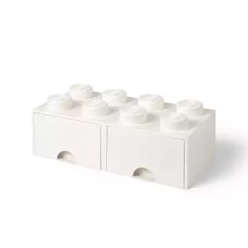 LEGO úložný box 8 s šuplíkmi – biela