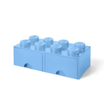 LEGO úložný box 8 s šuplíkmi – svetlo modrá