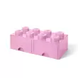 LEGO úložný box 8 s šuplíkmi – svetlo ružová