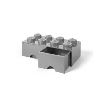 LEGO úložný box 8 s šuplíkmi – šedá