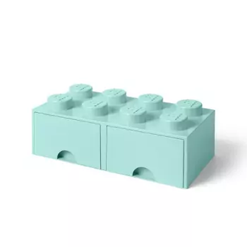 LEGO úložný box 8 s šuplíkmi – aqua