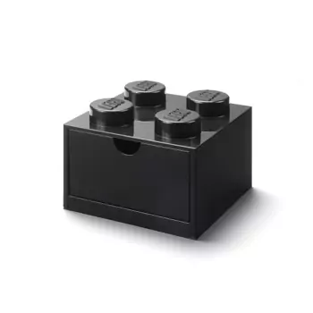 LEGO stolný box 4 so zásuvkou – čierna