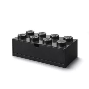 LEGO stolný box 8 so zásuvkou – čierna