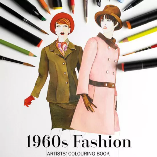 16 listov omaľovánok 1960's Fashion