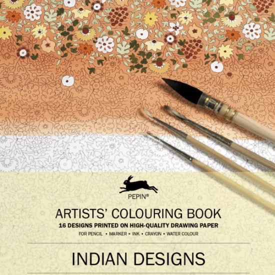 16 listov omaľovánok Indian Designs