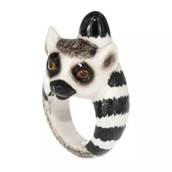Porcelánový prsteň Lemur