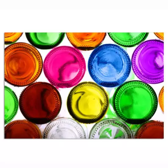 Obraz na plátne – farebné dna fliaš
