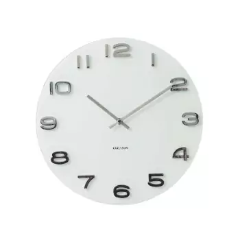 Nástenné hodiny Vintage kulaté – biele