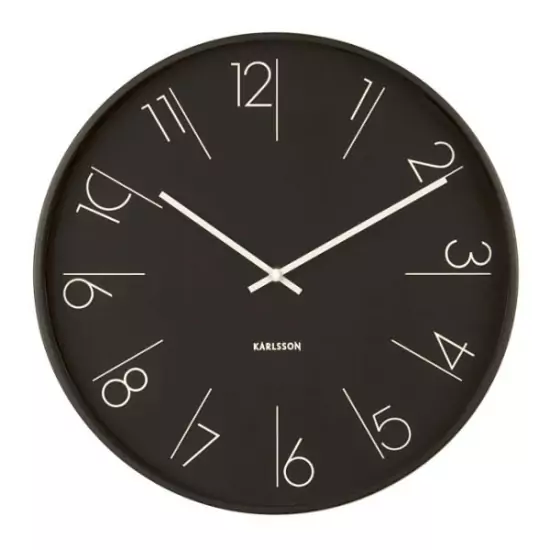Nástenné hodiny Elegant Numbers – čierne