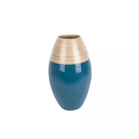 Sada 2 ks − Dekoračné váza Bamboo Cone S − modrá
