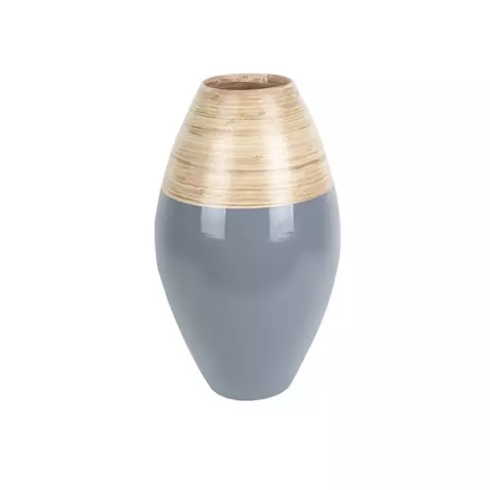 Dekoračná váza Bamboo Cone L – svetlo šedá