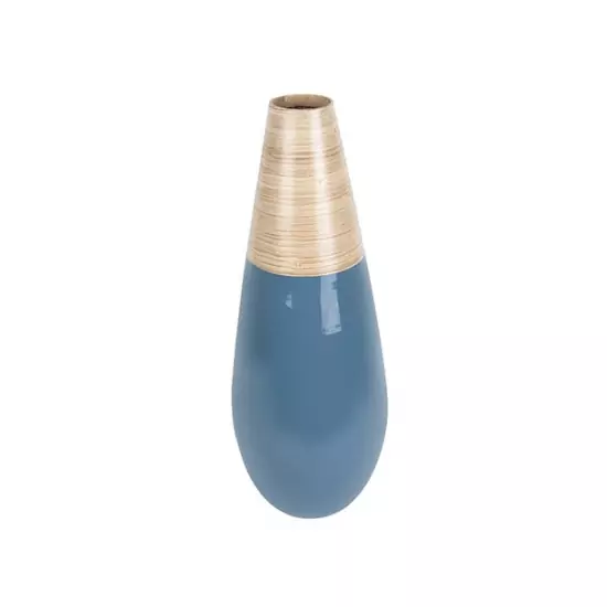 Dekoračná váza Bamboo Drop L – modrá