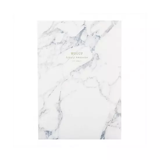 Dizajnový zápisník White marble
