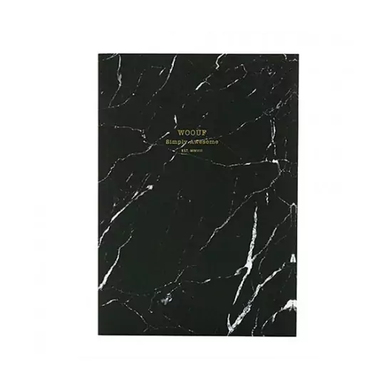 Dizajnový zápisník Black marble