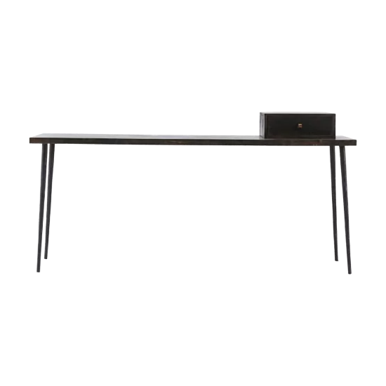 Čierny konzolový stolík Club 180x45x75 cm