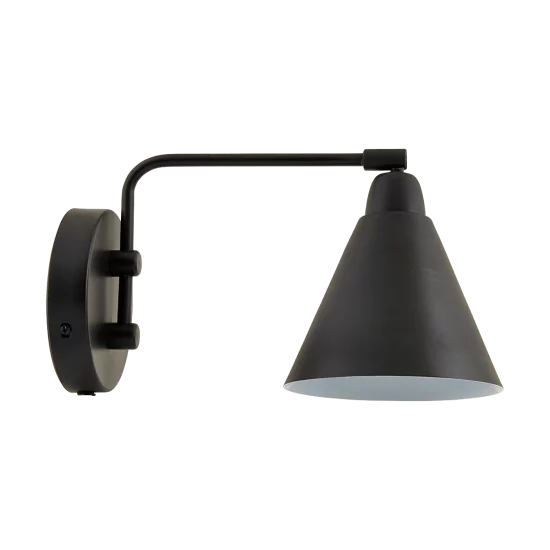 Čierna nástenná lampa Game 30 cm