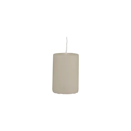 Tmavo šedá sviečka 4x6 cm – sada 6 kusov