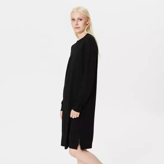 Čierné vlněné šaty Wool Mix
