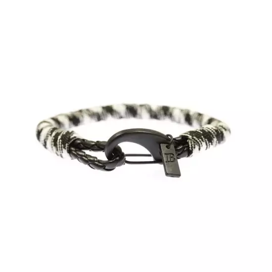 Náramok Half Mast Plaited PU Bracelet Grey / Black / White