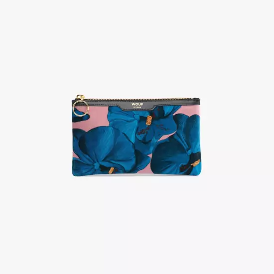 Zamatová mini listová kabelka – Orchidée