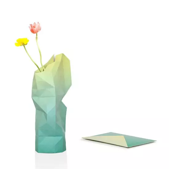 Papierový obal na vázu – Green Fade