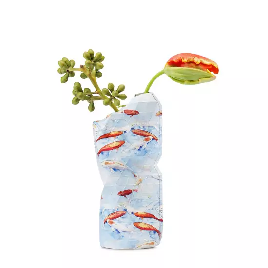 Malý papierový obal na vázu – Blue Fish